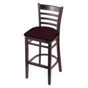 3140 Stool with Dark Cherry Finish and Canter Bordeaux Seat, AGS-314025DC005