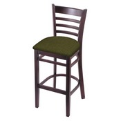 3140 Stool with Dark Cherry Finish and Graph Parrot Seat, AGS-314025DC015