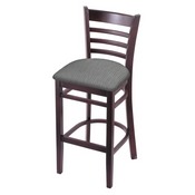 3140 Stool with Dark Cherry Finish and Graph Alpine Seat, AGS-314025DC020