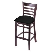 3140 Stool with Dark Cherry Finish and Black Vinyl Seat, AGS-314025DCBlkVinyl