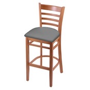 3140 Stool with Medium Finish and Canter Folkstone Grey Seat, AGS-314025Med007