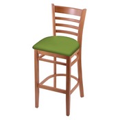 3140 Stool with Medium Finish and Canter Kiwi Green Seat, AGS-314025Med009