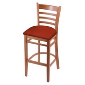 3140 Stool with Medium Finish and Graph Poppy Seat, AGS-314025Med021
