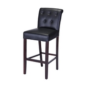 3200 Arie - Parsons Style Stool in Espresso Frame Finish and Black Vinyl Upholstery, AGS-320025ESBlkVinyl