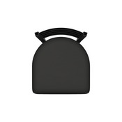 400 Jackie 18" Chair with Black Wrinkle Finish and Canter Iron Seat, 40018BW008
