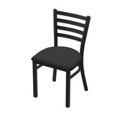 400 Jackie 18" Chair with Black Wrinkle Finish and Canter Iron Seat, 40018BW008