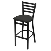 400 Stationary Stool with Black Wrinkle Finish and Canter Iron Seat, AGS-40025BW008