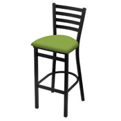 400 Stationary Stool with Black Wrinkle Finish and Canter Kiwi Green Seat, AGS-40025BW009