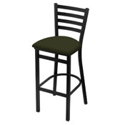 400 Stationary Stool with Black Wrinkle Finish and Canter Pine Seat, AGS-40025BW010
