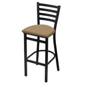 400 Stationary Stool with Black Wrinkle Finish and Canter Sand Seat, AGS-40025BW013