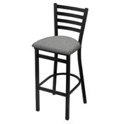 400 Stationary Stool with Black Wrinkle Finish and Graph Alpine Seat, AGS-40025BW020