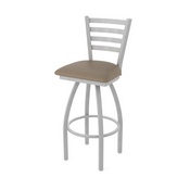 410 Jackie Swivel Stool with Anodized Nickel Finish and Canter Earth Seat, AGS-41025AN006