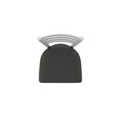 410 Jackie Swivel Stool with Anodized Nickel Finish and Canter Iron Seat, AGS-41025AN008