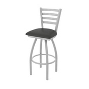 410 Jackie Swivel Stool with Anodized Nickel Finish and Canter Iron Seat, AGS-41025AN008