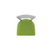 410 Jackie Swivel Stool with Anodized Nickel Finish and Canter Kiwi Green Seat, AGS-41025AN009