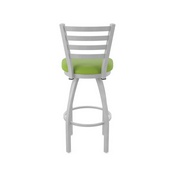 410 Jackie Swivel Stool with Anodized Nickel Finish and Canter Kiwi Green Seat, AGS-41025AN009