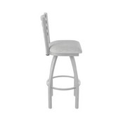 410 Jackie Swivel Stool with Anodized Nickel Finish and Graph Alpine Seat, AGS-41025AN020