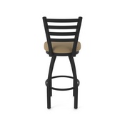 410 Jackie Swivel Stool with Black Wrinkle Finish and Canter Thatch Seat, AGS-41025BW001