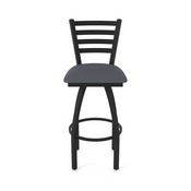 410 Jackie Swivel Stool with Black Wrinkle Finish and Canter Storm Seat, AGS-41025BW004