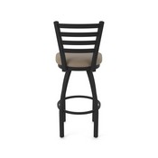410 Jackie 36" Swivel Bar Stool with Black Wrinkle Finish and Canter Earth Seat, 41036BW006