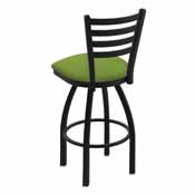 410 Jackie Swivel Stool with Black Wrinkle Finish and Canter Kiwi Green Seat, AGS-41025BW009