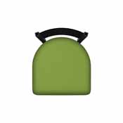 410 Jackie Swivel Stool with Black Wrinkle Finish and Canter Kiwi Green Seat, AGS-41025BW009
