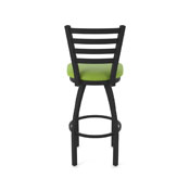 410 Jackie Swivel Stool with Black Wrinkle Finish and Canter Kiwi Green Seat, AGS-41025BW009