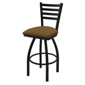 410 Jackie 36" Swivel Bar Stool with Black Wrinkle Finish and Canter Saddle Seat, 41036BW012