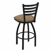 410 Jackie 36" Swivel Bar Stool with Black Wrinkle Finish and Canter Sand Seat, 41036BW013