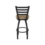 410 Jackie 36" Swivel Bar Stool with Black Wrinkle Finish and Canter Sand Seat, 41036BW013