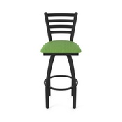 410 Jackie 36" Swivel Bar Stool with Black Wrinkle Finish and Graph Parrot Seat, 41036BW015