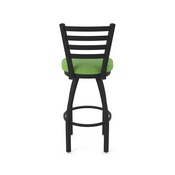 410 Jackie 36" Swivel Bar Stool with Black Wrinkle Finish and Graph Parrot Seat, 41036BW015