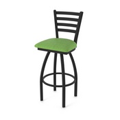 410 Jackie 36" Swivel Bar Stool with Black Wrinkle Finish and Graph Parrot Seat, 41036BW015
