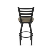 410 Jackie 36" Swivel Bar Stool with Black Wrinkle Finish and Graph Cork Seat, 41036BW017
