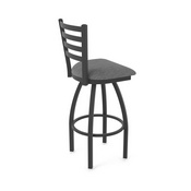410 Jackie Swivel Stool with Black Wrinkle Finish and Graph Coal Seat, AGS-41025BW018