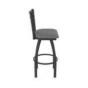 410 Jackie Swivel Stool with Black Wrinkle Finish and Graph Coal Seat, AGS-41025BW018