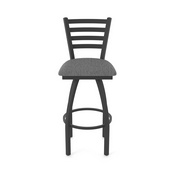 410 Jackie Swivel Stool with Black Wrinkle Finish and Graph Coal Seat, AGS-41025BW018