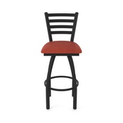 410 Jackie Swivel Stool with Black Wrinkle Finish and Graph Poppy Seat, AGS-41025BW021