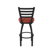 410 Jackie Swivel Stool with Black Wrinkle Finish and Graph Poppy Seat, AGS-41025BW021