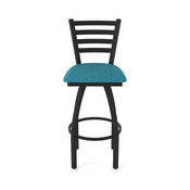410 Jackie Swivel Stool with Black Wrinkle Finish and Graph Tidal Seat, AGS-41025BW022