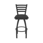 410 Jackie Swivel Stool with Black Wrinkle Finish and Black Vinyl Seat, AGS-41025BWBlkVinyl