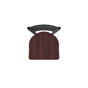 410 Jackie 36" Swivel Bar Stool with Black Wrinkle Finish and Dark Cherry Maple Seat, 41036BWDCMpl