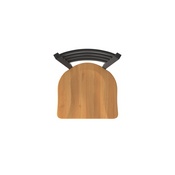 410 Jackie 36" Swivel Bar Stool with Black Wrinkle Finish and Medium Maple Seat, 41036BWMedMpl