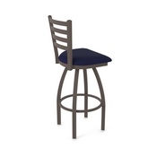 410 Jackie Swivel Stool with Bronze Finish and Canter Twilight Seat, AGS-41025BZ002