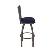 410 Jackie Swivel Stool with Bronze Finish and Canter Twilight Seat, AGS-41025BZ002