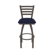 410 Jackie Swivel Stool with Bronze Finish and Canter Twilight Seat, AGS-41025BZ002