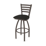 410 Jackie Swivel Stool with Bronze Finish and Canter Espresso Seat, AGS-41025BZ003