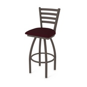 410 Jackie Swivel Stool with Bronze Finish and Canter Bordeaux Seat, AGS-41025BZ005