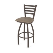 410 Jackie Swivel Stool with Bronze Finish and Canter Earth Seat, AGS-41025BZ006