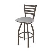 410 Jackie Swivel Stool with Bronze Finish and Canter Folkstone Grey Seat, AGS-41025BZ007